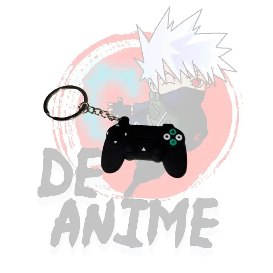 Llavero coleccionable estilo PlayStation rojo y negro, encuéntralo en DeAnime Chile.
